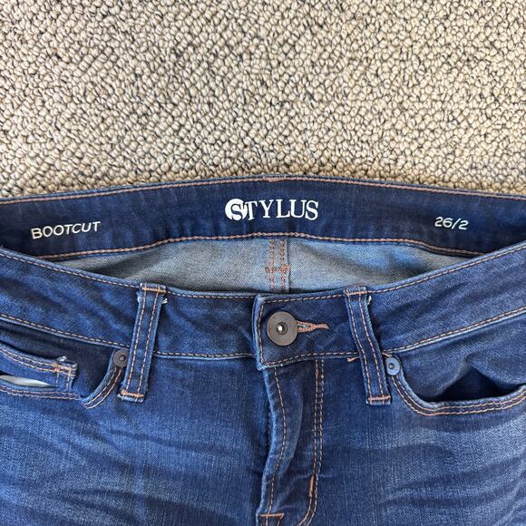 Stylus Bootcut Denim Dark Wash Blue Jeans US Women's 26 - Picture 6 of 7